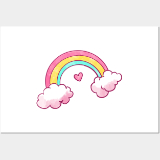 Rainbow and Cloud with Love Posters and Art